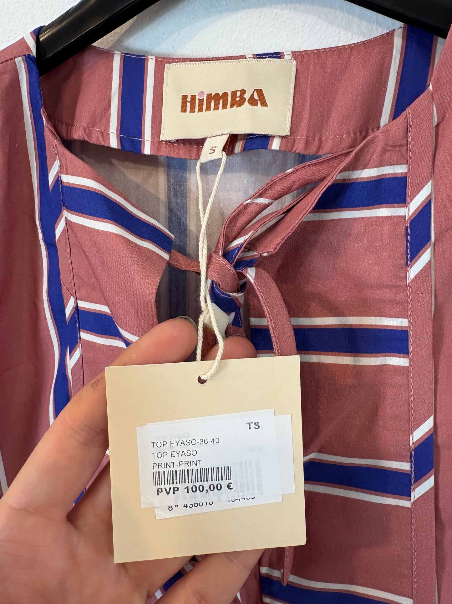 HIMBA. Total look top y pantalón rayas. T S