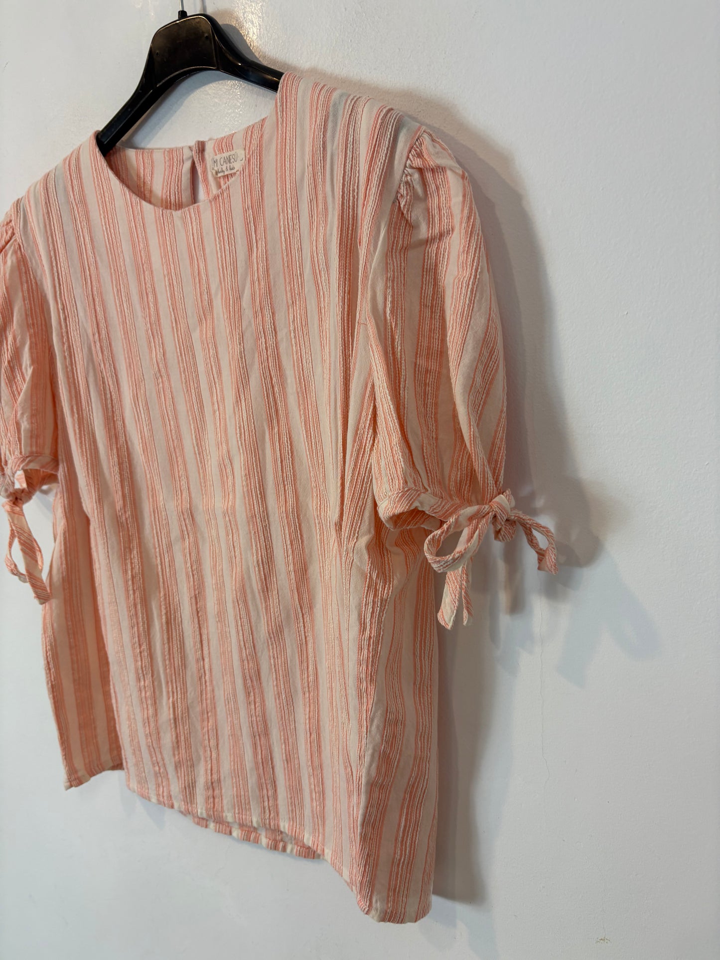 MI CANESÚ. Blusa textura detalle mangas