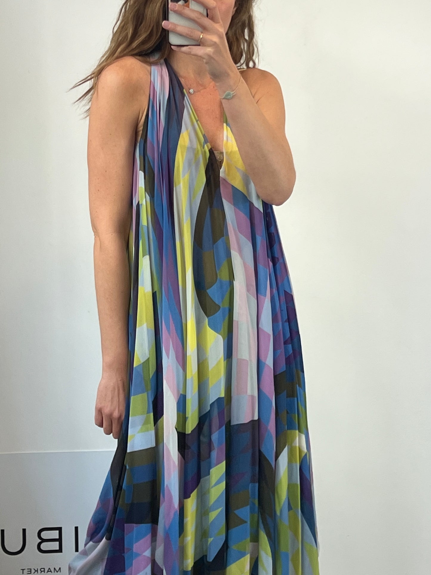 MATTHEW WILLIAMSON Vestido midi colores asimétrico. T S/M