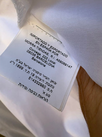 SIMORRA. Camisa blanca  detalle cuello y puños