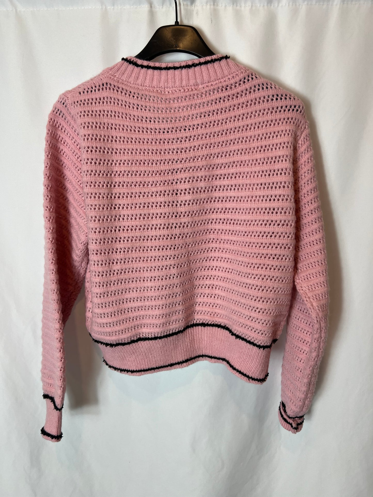 MD WOMAN. Pink die-cut sweater Ts/m