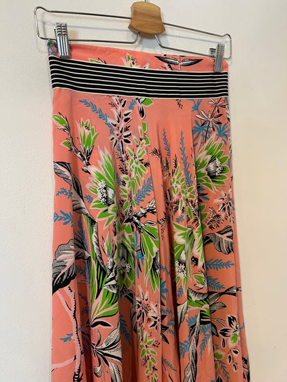 DIANE VON FURSTENBERG. Falda larga estampada seda