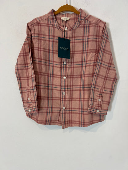 GOCCO. Camisa rosa cuadros T.7-8 años