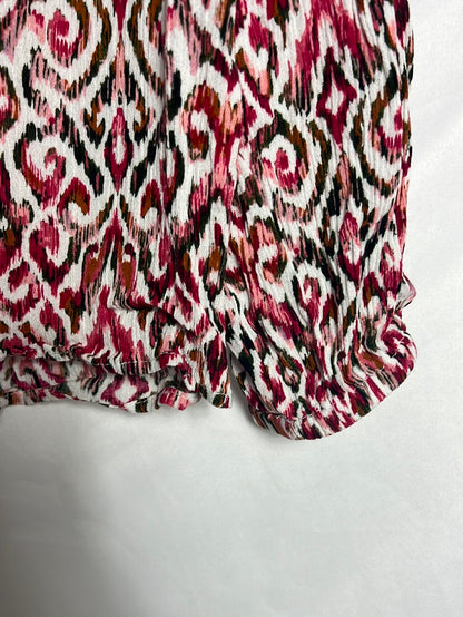 CORTEFIEL. Top manga larga fluido estampado. T S