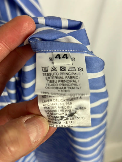 Vestido azul rayas asimétrico