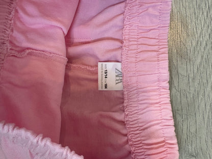 ZARA. Conjunto felpa  rosa dibujos. T 13-14 años (xs)