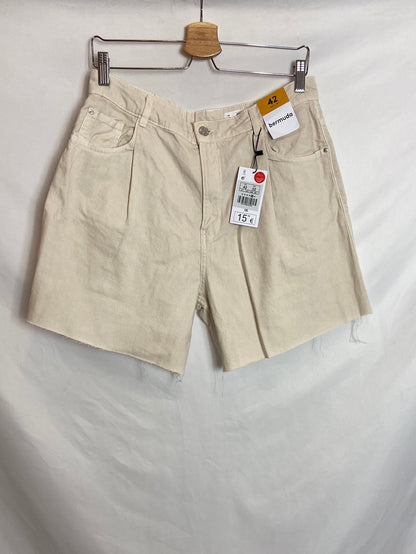 LEFTIES. Bermuda denim beige T.42