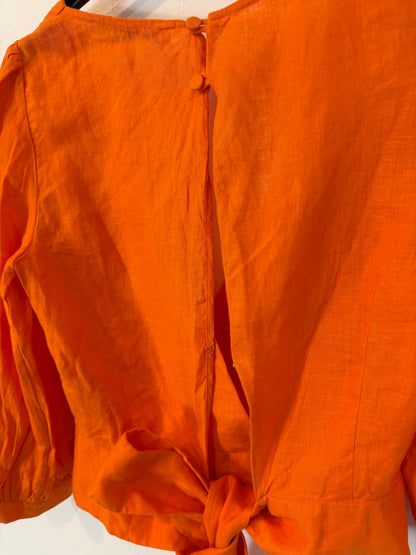 MASSIMO DUTTI. Short green skirt with pocket T.xs