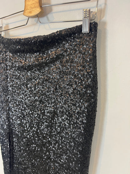 ETXART&PANNO. Falda midi lentejuelas mini abertura. T L