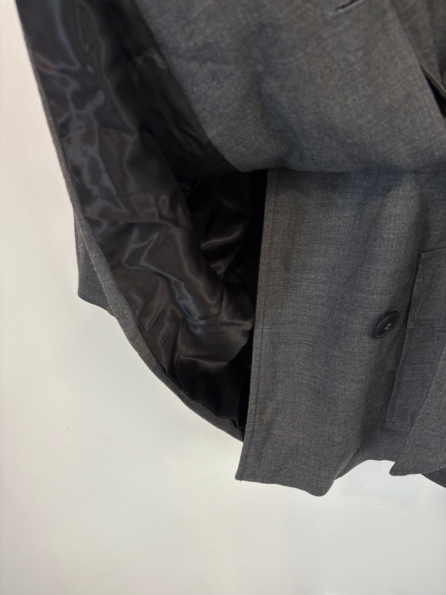 ZARA. Blazer gris doble botonadura