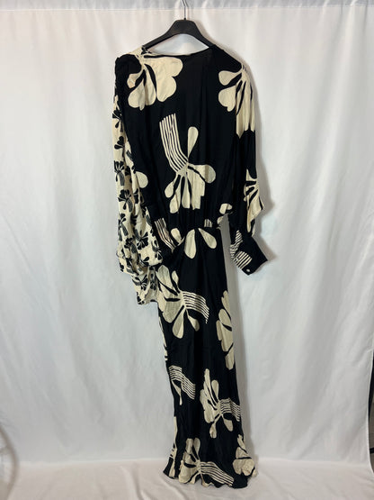 ZARA. Two-tone satin long dress. TM