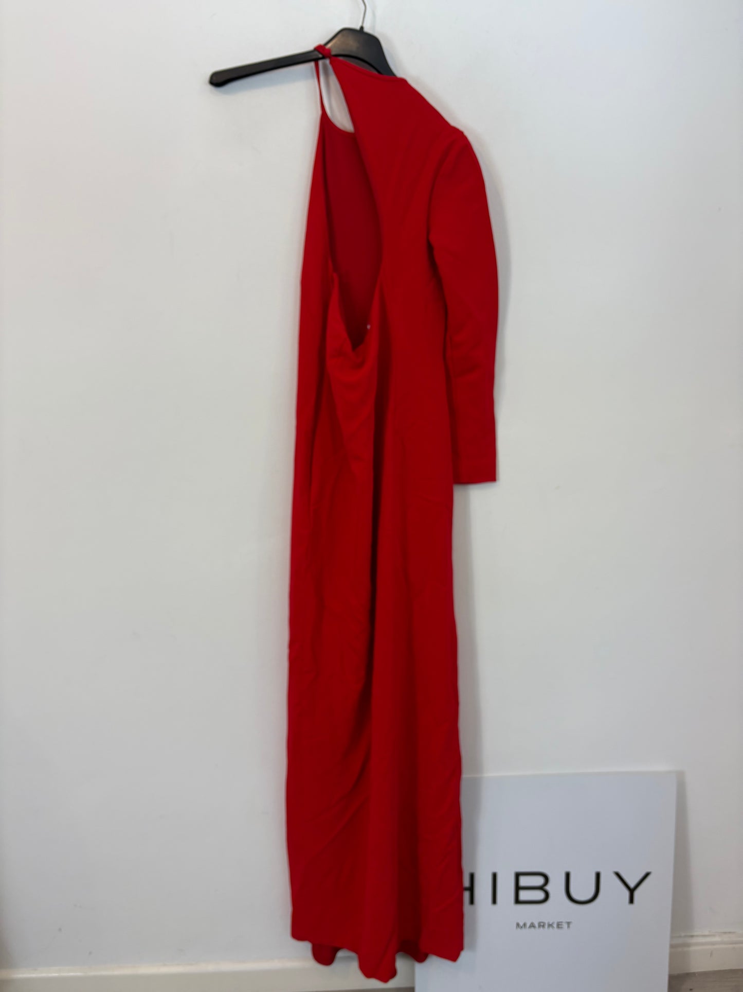 MANGO CAPSULE. Vestido rojo asimétrico