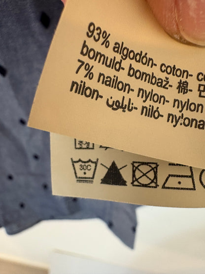 MASSIMO DUTTI. Blusa algodón rombos. T 34