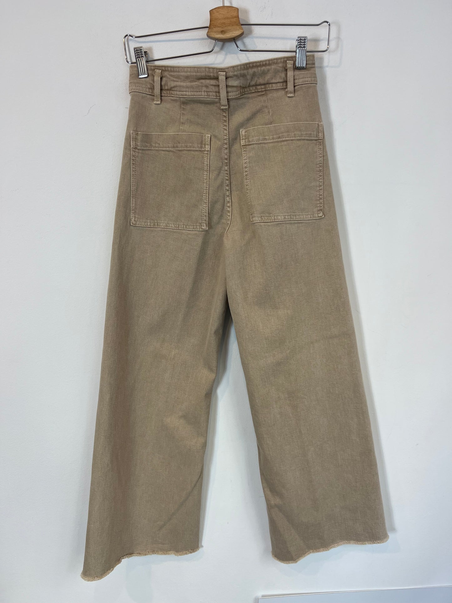 ZARA. Tan denim culottes. Size 36