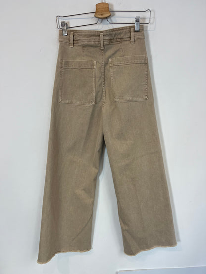 ZARA. Tan denim culottes. Size 36