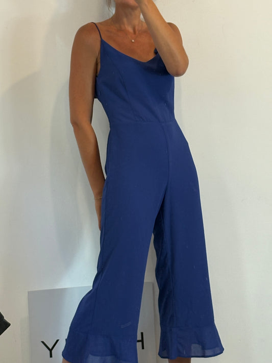 BIMANI. Purple fluid jumpsuit size 38