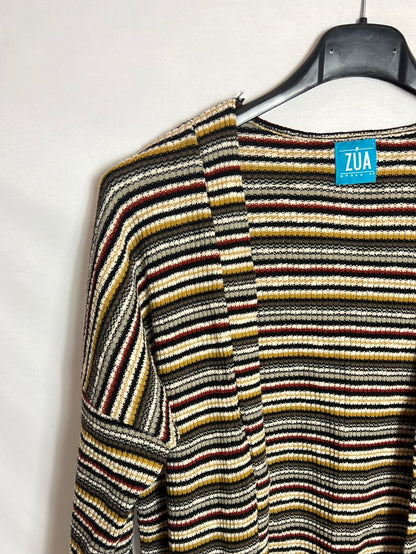 ZÚA. Cárdigan rayas bolsillos. T U