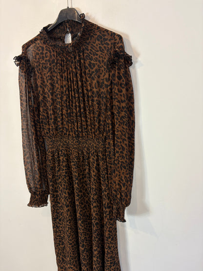 ZARA. Vestido estampado marrones