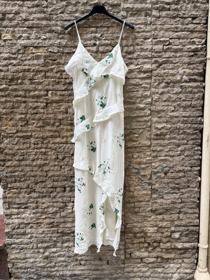 SALSA JEANS. Vestido largo con detalle de volantes