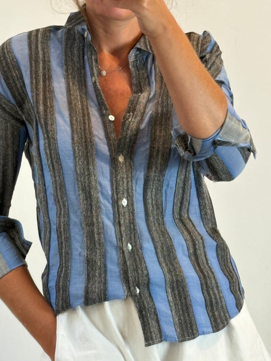 RICH&ROYAL. Blusa bicolor texturas. T S