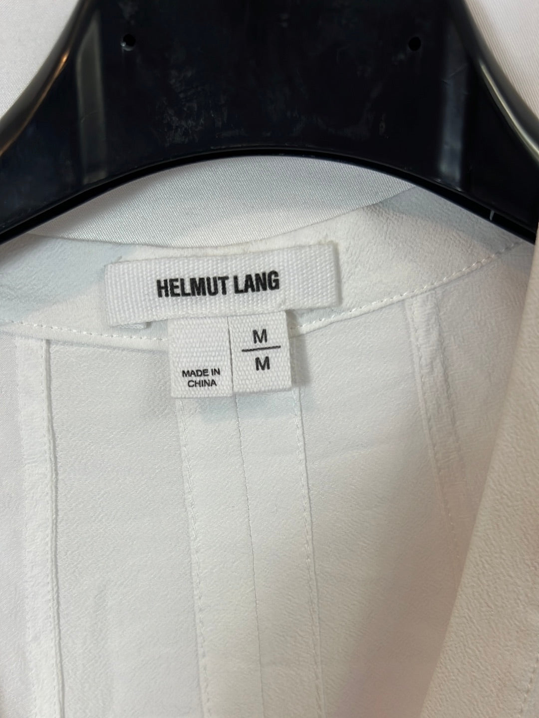HELMUT LANG. Blusa blanca manga corta. T M