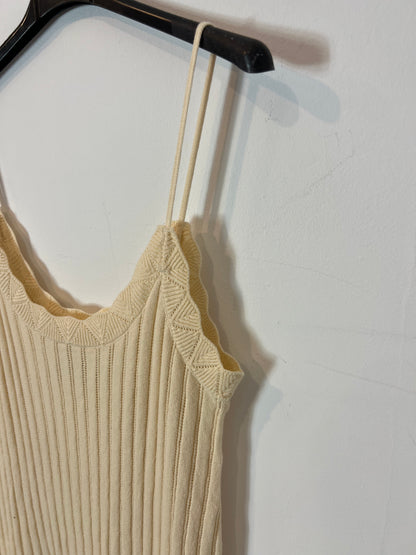 SCALPERS. Vestido largo punto beige T.l