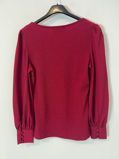 POLIN ET MOI. Burgundy Ts texture top