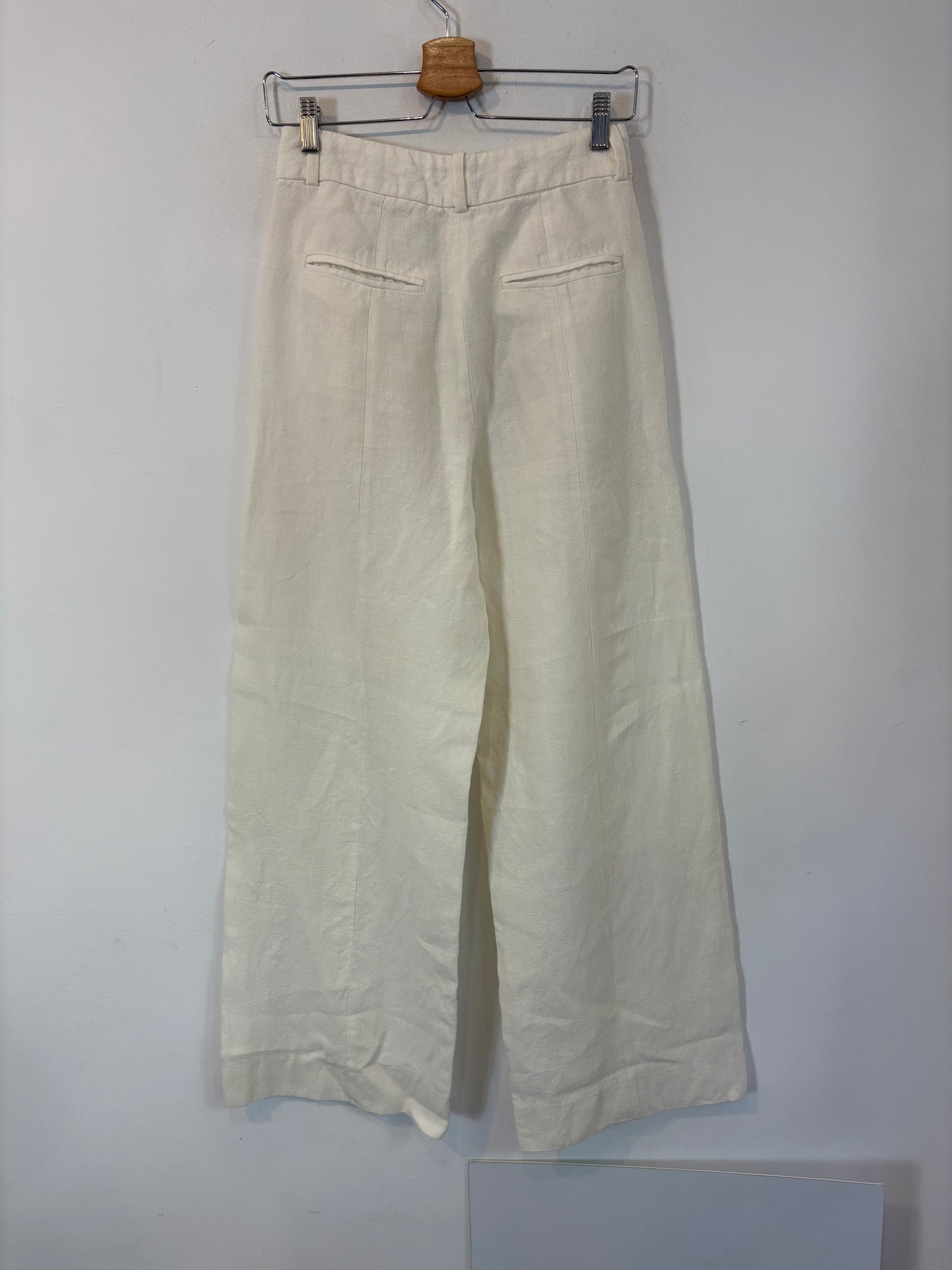 MASSIMO DUTTI Limited Edition. pantalón 100% lino en crudo