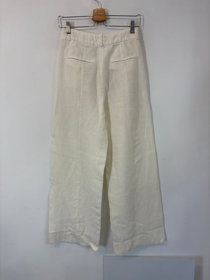 MASSIMO DUTTI Limited Edition. pantalón 100% lino en crudo