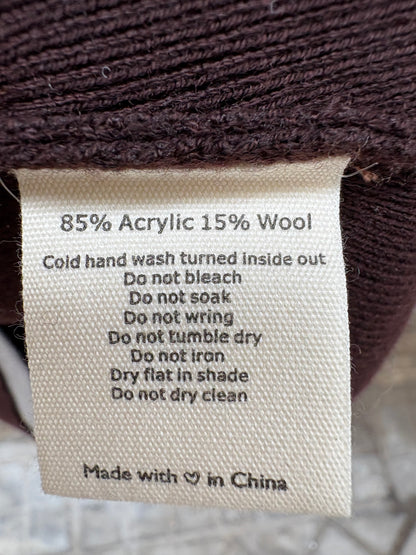 VRG GRL. Jersey marrón cuello alto con lana