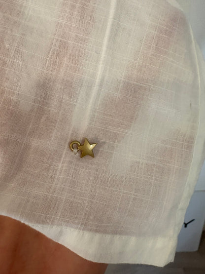 DES PETITS HAUTS. Ecru blouse details. T 1 (S)