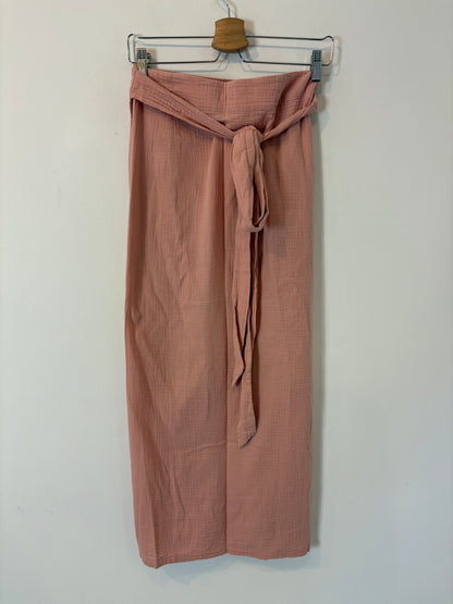 MARIA DE LA ORDEN. Falda pareo rosa cruzada T.m