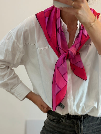 KEN SCOTT. Pañuelo seda rosas