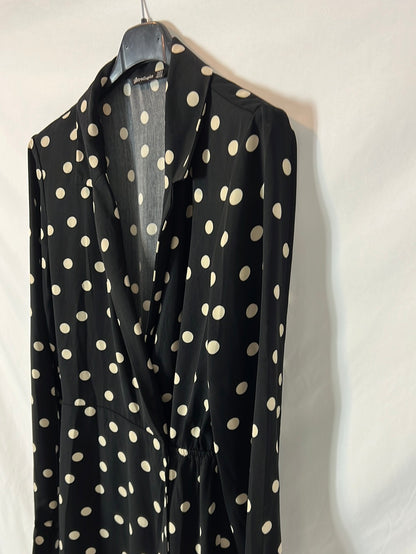 STRADIVARIUS. Mono corto efecto vestido lunares. T S