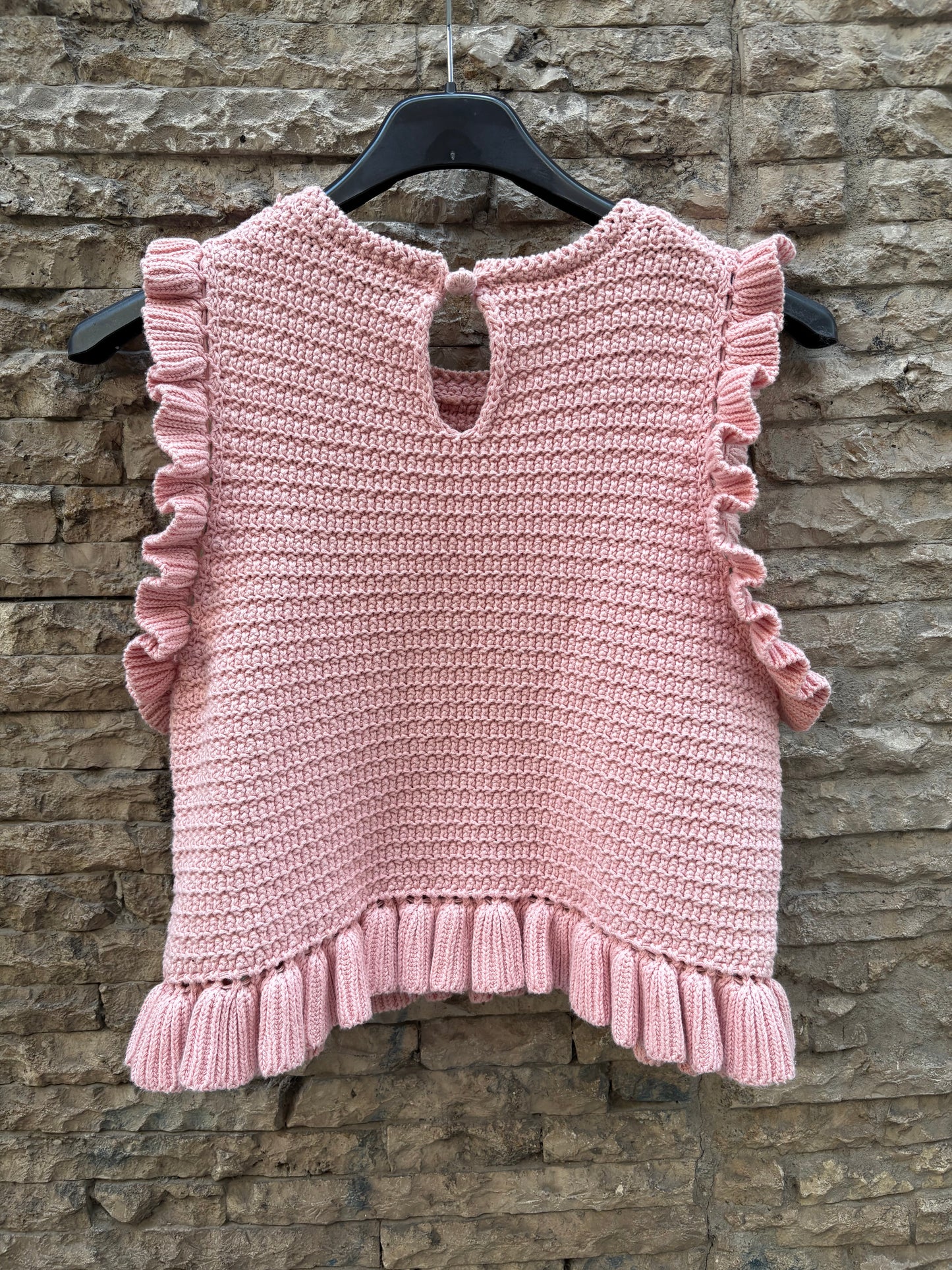ZARA. Top punto rosa volante
