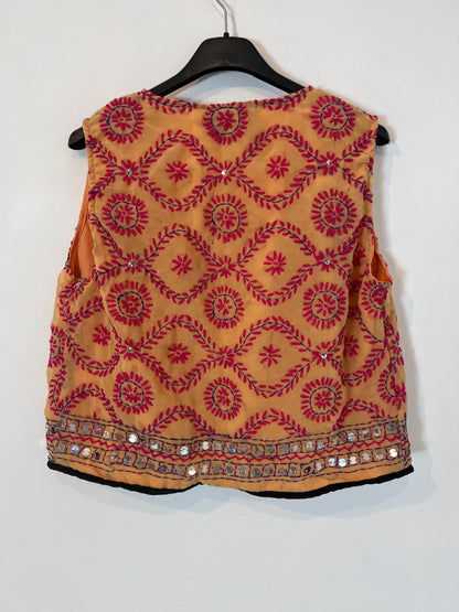 OTRAS. Chaleco bordados y abalorios. T S/M