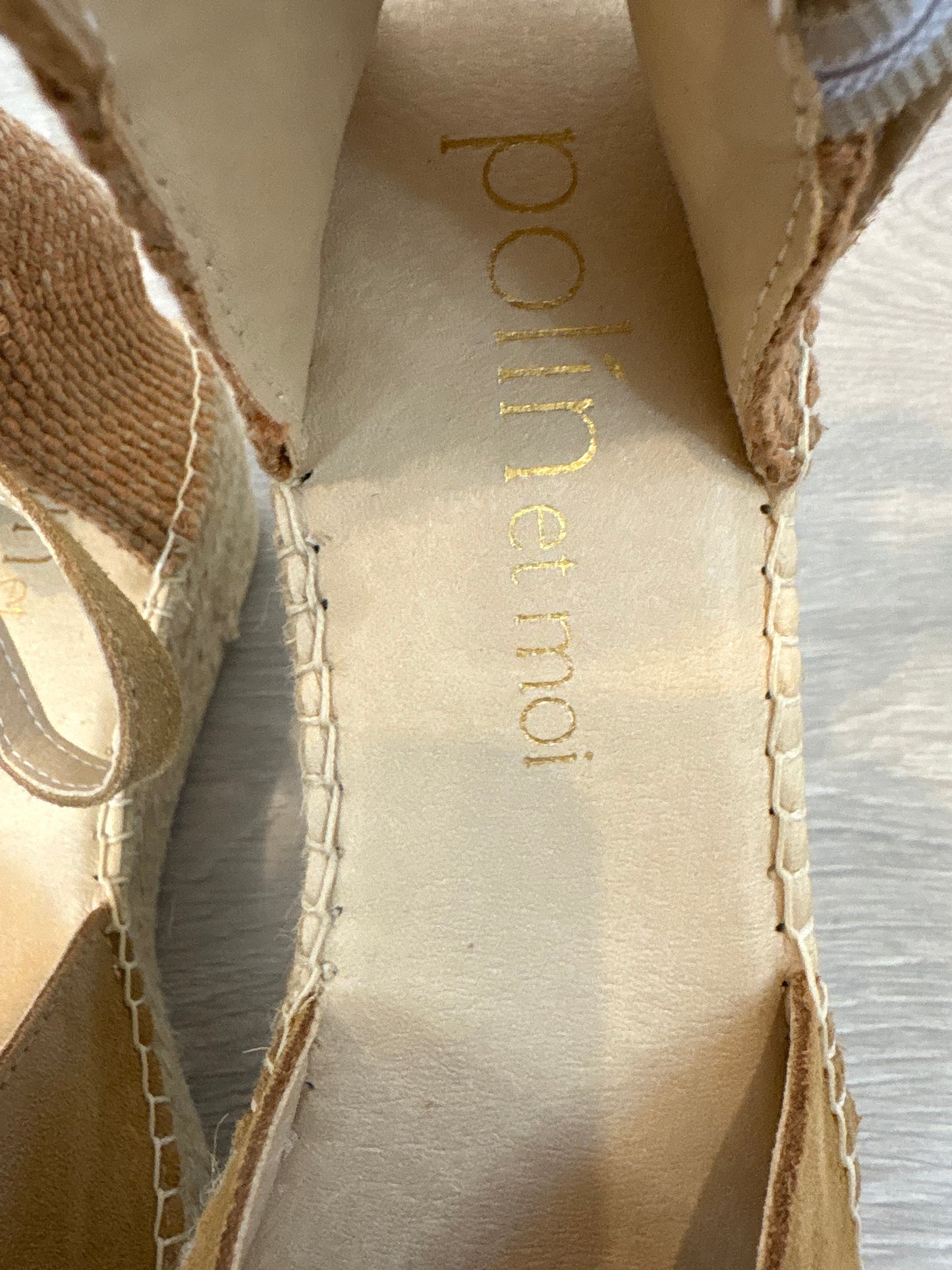 Alpargata cuña beige T.41