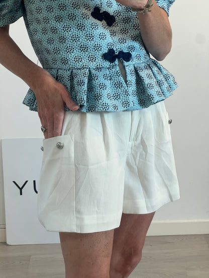 PEDRO DEL HIERRO. Flowy shorts, size 38