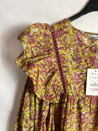 PULL&amp;BEAR. Green blouse with ruffle detail.TM