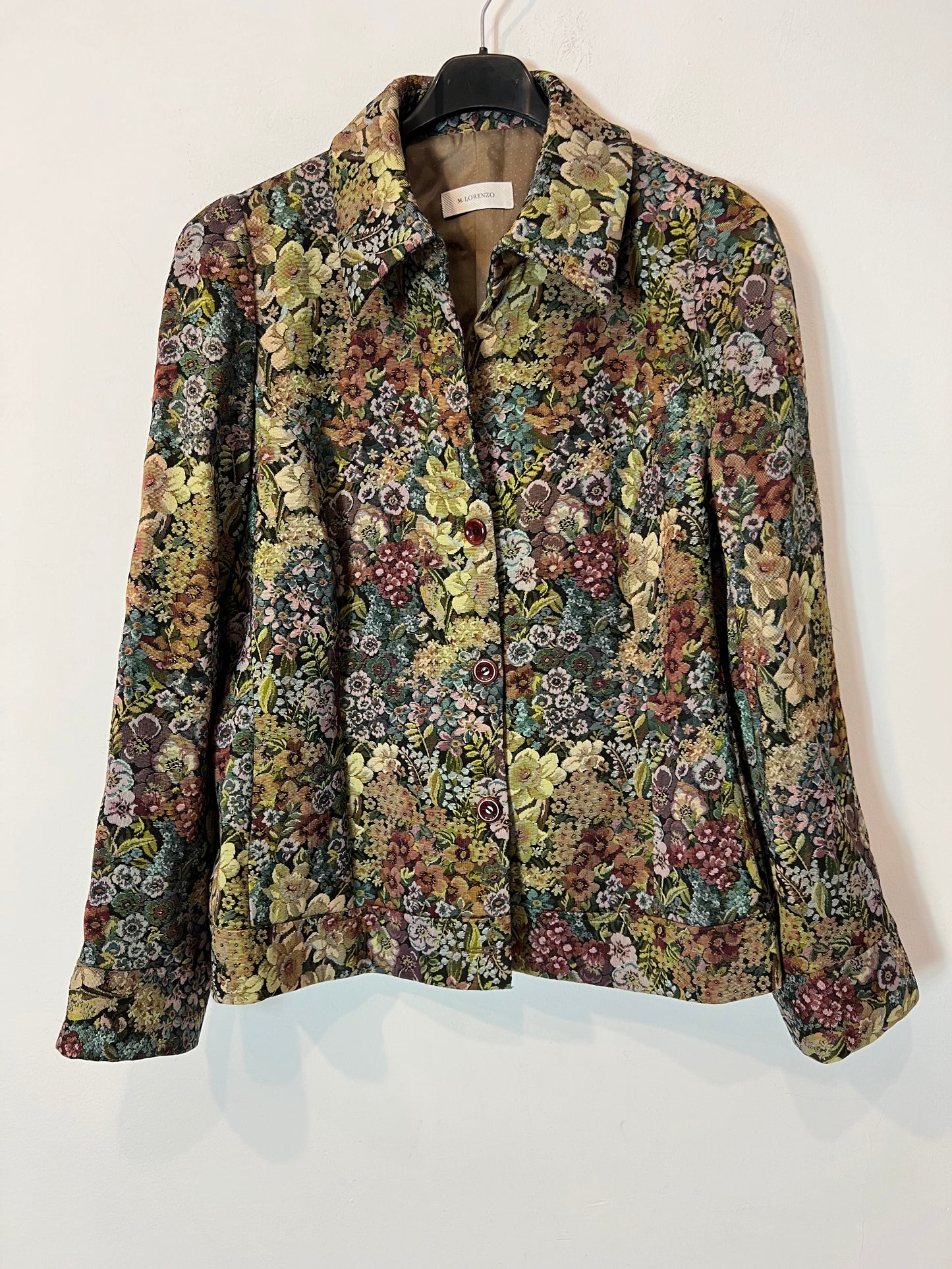 M. LORENZO. Textured floral jacket S.42 (M)