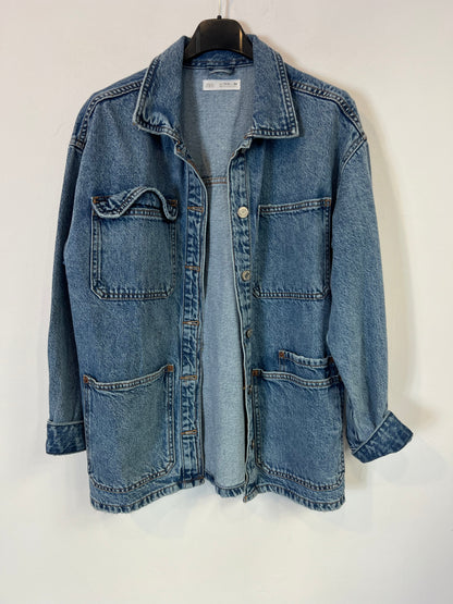ZARA. Chaqueta denim bolsillos. T 13- 14 años (XS/S)