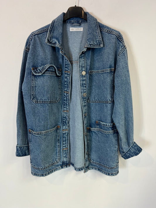 ZARA. Chaqueta denim bolsillos. T 13- 14 años (XS/S)