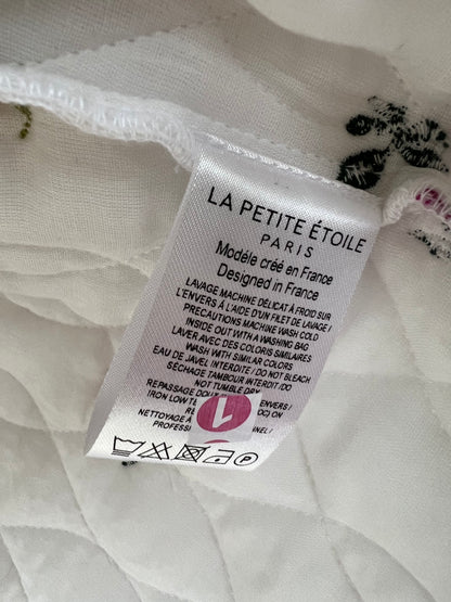 LA PETITE ÉTOILE. Chaleco blanco bordado T.1(s)