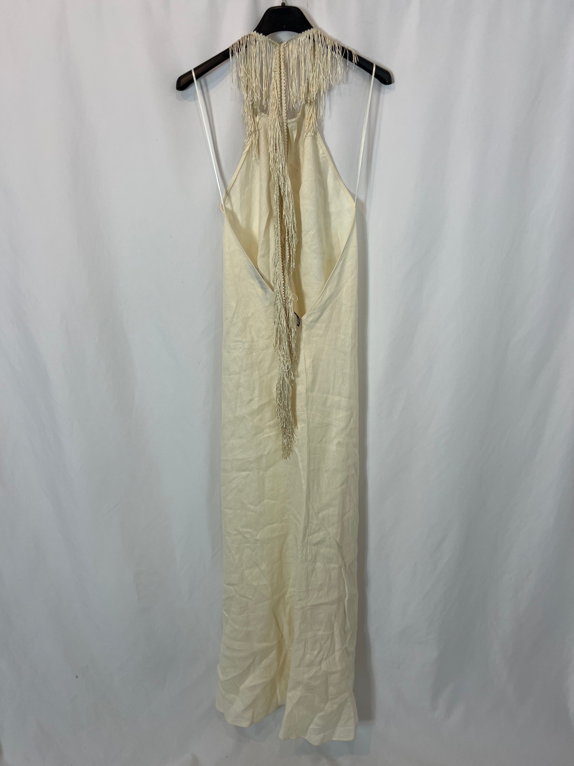ZARA. Fringed linen midi dress. XS Hibuy market ZARA. Fringed linen midi dress. XS Hibuy market