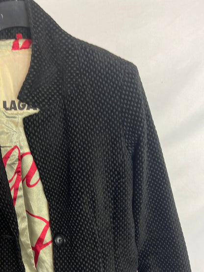 LAGA. Blazer negra textura . T S