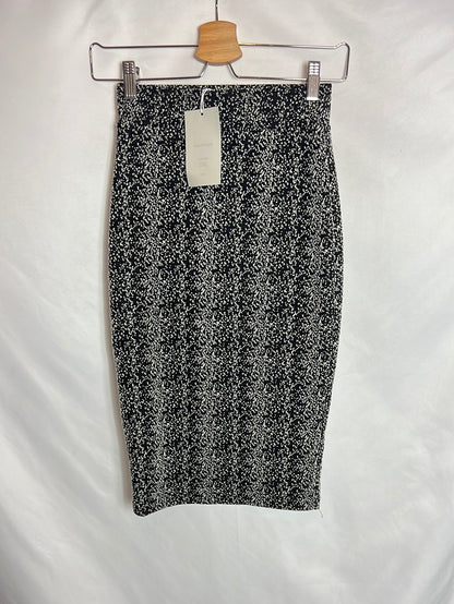 ICHI. Falda elástica jaspeada. T XS