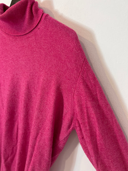 BLUNDELL. Jersey rosa cuello alto cashmere y seda. T S