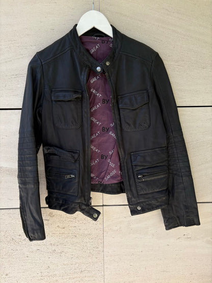 GREAT by SANDIE PARIS. Chaqueta piel bolsilllos