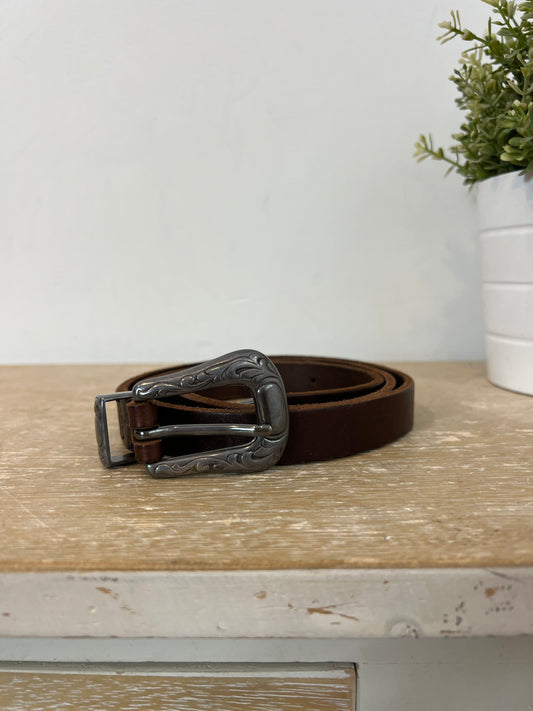 OTHERS. Brown leather belt. TS/M