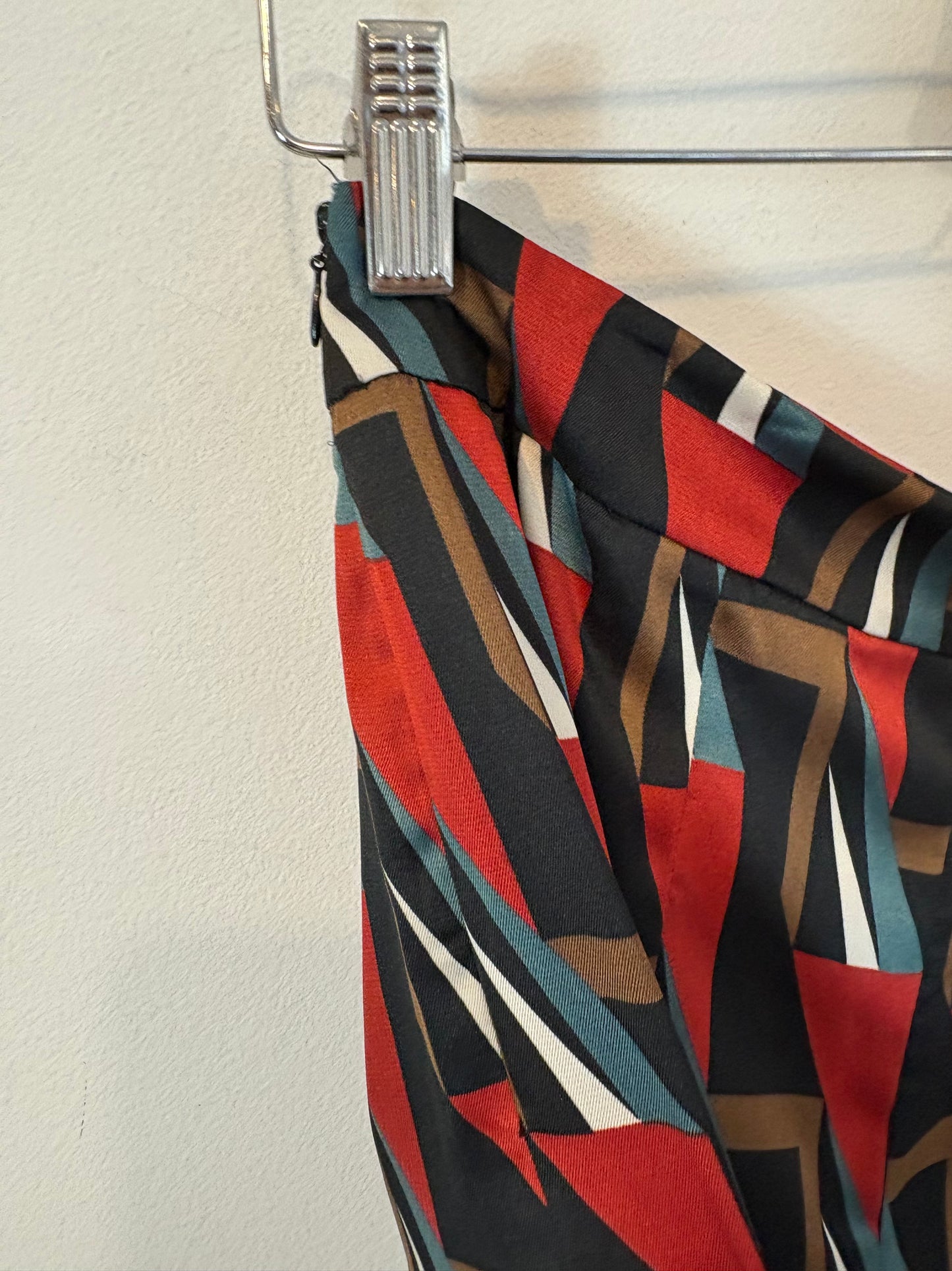 Falda midi tablas estampada